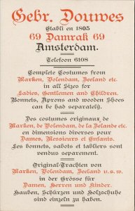 Netherlands Volendam Woman Child Gebr Douwes Amsterdam Advertising Postcard E92