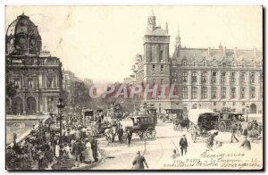 Paris Old Postcard The concierge (on) TOP