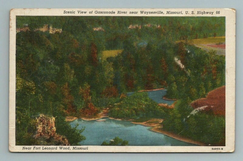 Gasconade River Waynesville Highway 66 Fort Leonard MO Missouri Postcard