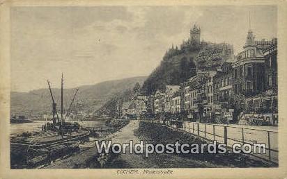 Cochem Germany, Deutschland Postcard Moselstrabe Cochem Moselstrabe