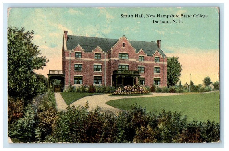 1913 Smith Hall New Hampshire State College Building Campus Durham NH Postcard