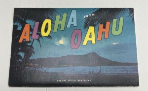 Postcard Souvenir Folder Cards Aloha from Oahu 14 Views