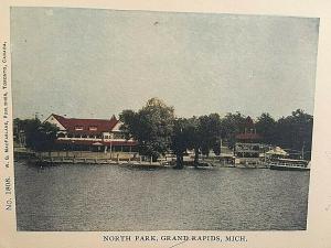 Postcard Antique View of North Park in Grand Rapids, MI   U2