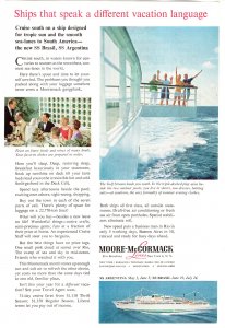 Moore-McCormack Cruise Ships, SS Argentina, Brasil, Magazine Advertising 1959