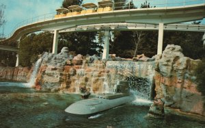 Vintage Postcard Submarine Voyage Liquid Space Undersea Lagoon Transportation
