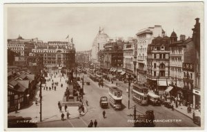 Manchester; Piccadilly RP PPC, By Valentines, No 216352, 1937 PMK 