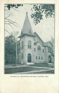 Clinton Ontario Canada 1907 Methodist Church Private Postcard 21-3470