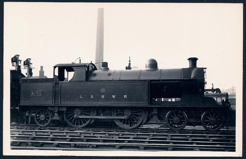 LONDON NORTHWESTERN Railroad Locomotive #2165 RPPC unused