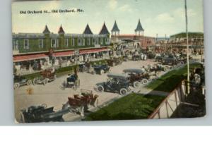 Old Orchard Beach ME Street Scene c1910 Postcard