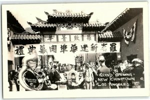 1950 Grand Opening New Chinatown Los Angeles California Rppc Real Photo Postcard