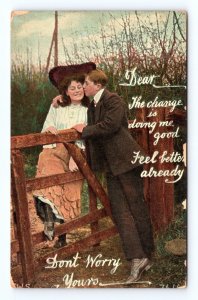 Countryside Romance The Change Is Doing Me Good 1910 DB Postcard N2