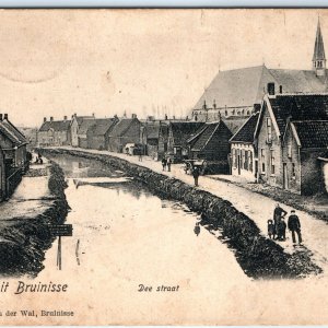 c1910s Bruinisse, Netherlands Greetings Postcard Dee St Uitgave van der Wal A121