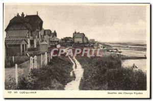 Old Postcard Luc Sur Mer Quartier des Champs Elysees