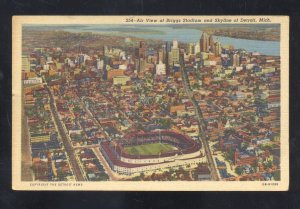 DETROIT TIGERSBRIGGS BASEBALL STADIUM BIRDSEYE VIEW MICHIGAN VINTAGE POSTCARD