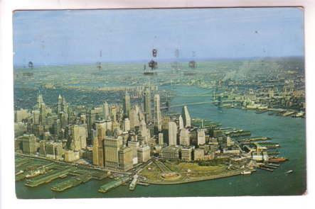 Aerial View of Lower, New York City, Used 1958, Alfred Mainzer,