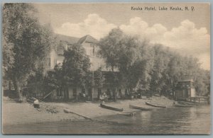 LAKE KEUKA NY KEUKA HOTEL ANTIQUE POSTCARD