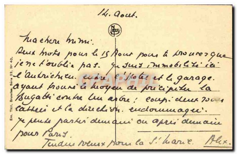 Old Postcard Dinart Castle Walzin