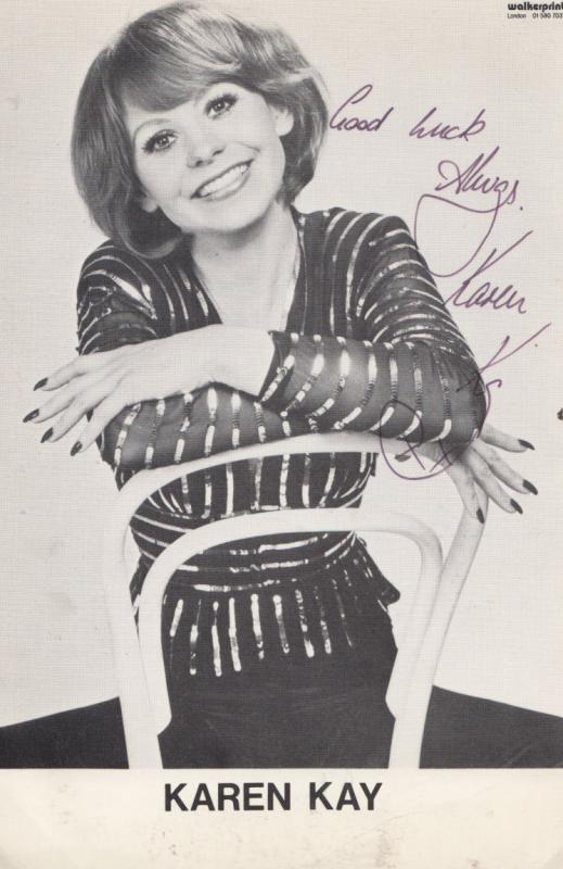 Karen Kay Jazz Singer Three Of A Kind TV Show 70s Undedicated Hand Signed Photo