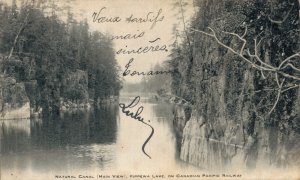 Canada Natural Canal View Chippewa Lake Canadian Pacific Railway Postcard 07.87