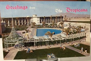 Vintage 60s Greetings from The Tropicana Hotel Las Vegas Nevada Photo Postcard