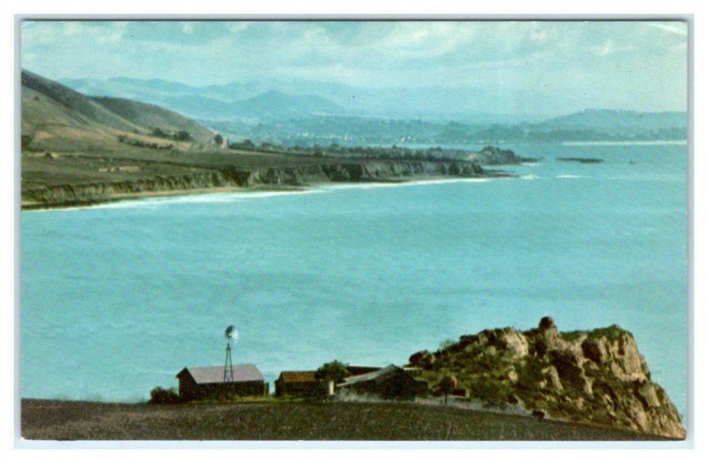 PISMO BEACH, CA California ~ OCEAN VIEW from Avila  c1940s Union Oil Postcard