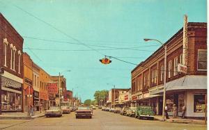 Salem MO 4th Street Storefronts Business Section Old Cars Postcard