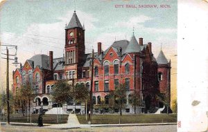 City Hall Saginaw Michigan 1909 postcard