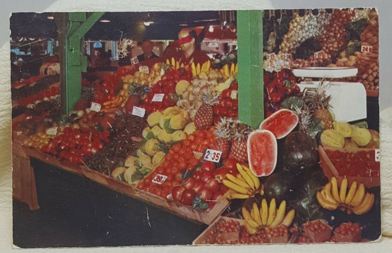 Original Farmers Market Hollywood California Vintage Postcard