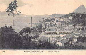 RIO DE JANEIRO BRAZIL~GLORIA e ENTRADA da BARRA~A RIBEIRO #87 POSTCARD