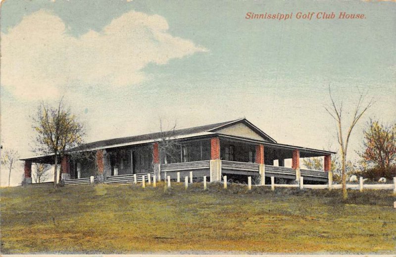 Rockford Illinois Sinnissippi Golf Course Club House Vintage Postcard AA59837