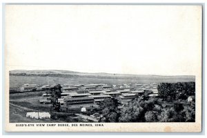 c1920's Bird's Eye View Camp Dodge US National Army Des Moines Iowa IA Postcard