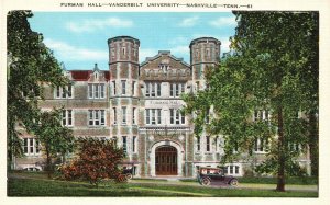 Vintage Postcard Furman Hall Vanderbilt University Nashville Tennessee TN