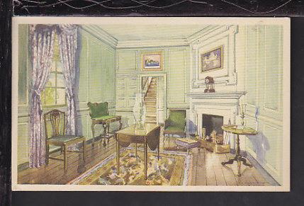 Martha's Sitting Room,Mount Vernon,VA Postcard 