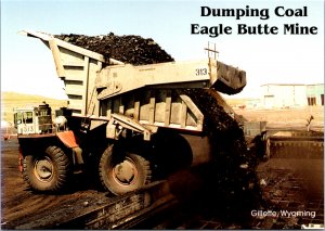 Tailgated Truck Dumping Coal Eagle Butte Mine Gillette WY POSTCARD