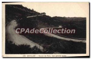 Postcard Old Route Foix Quillan Large laces