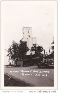 Illinois Roanoke Roanoke Farmers Association Elevator Real Photo