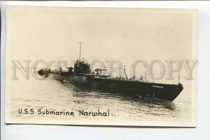 439352 US Submarine Narwhal Vintage photo postcard