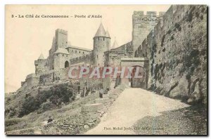 Old Postcard La Cite Carcassonne Aude Gate
