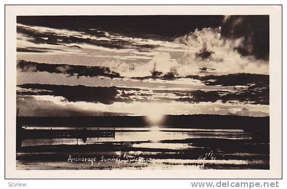 RP: Summer sunset , Anchorage , Alaska , 1930-40s