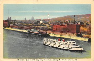 Unidentified Steamship Leaving Montreal Harbour Unidentified, Steamer Ships V...