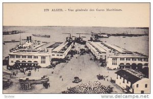 Vue Generale Des Gares Maritimes, Alger, Algeria, Africa, 1900-1910s