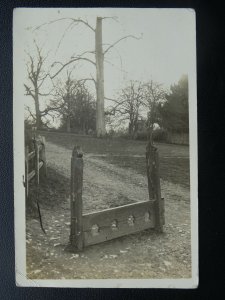 Oxfordshire GREAT TEW The Old Stocks / Pillory - Old RP Postcard by Frank Packer