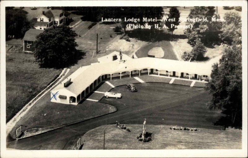 West Springfield Massachusetts MA Lantern Lodge Motel $5 Photo Co RPPC PC