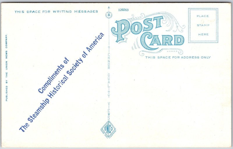 Steamer Priscilla Fall River Line Transportation Passenger Vessel Postcard