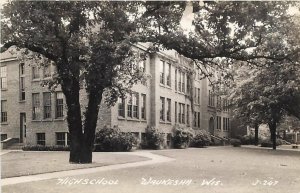 RPPC  WAUKESHA, Wisconsin  WI    HIGH SCHOOL  1940s Real Photo  Postcard