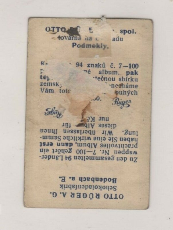 Rueger Chocolates Vignette Trade Cards National Coats of Arms- Italy #21