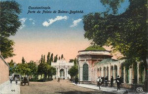 Turkey Istanbul Dolma-Baghtche Palace entrance vintage postcard