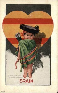 Charles Twelvetrees Patriotic Cupid National Flag c1910 Postcard SPAIN