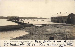 Searsport Maine ME B&A Passenger Wharf 1907 Used Real Photo Postcard