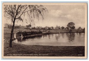 c1930's Yacht Pond Wicksteed Park Kettering Northamptonshire England Postcard